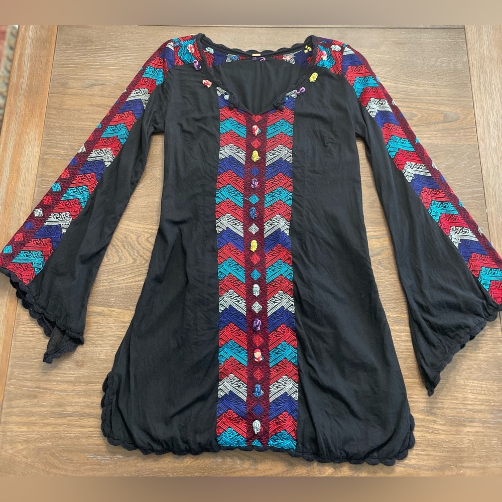 Free People Dress with Embroidered Accents